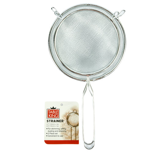 WHOLESALE TABLE KING STRAINER METAL 2PC 12CM & 14CM SOLD BY CASE Online Sale