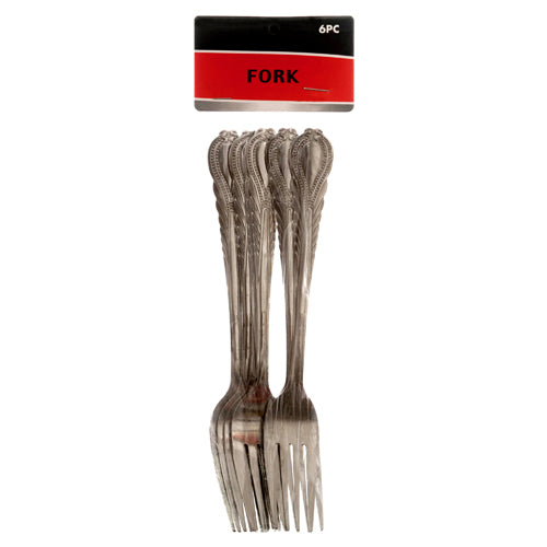 WHOLESALE TABLE KING FORK 6PCS STAINLESS STEEL 7 W DESIGN #011235 SOLD BY CASE Online Sale