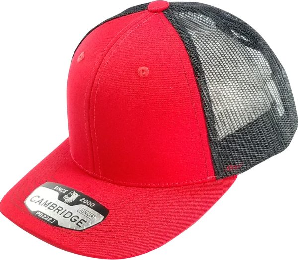 PB222J KIDS TRUCKER HAT [RED BLACK] Fashion