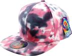 PB253 [BLACK RED] PLAIN TIE DYE COTTON SNAPBACK HAT Sale