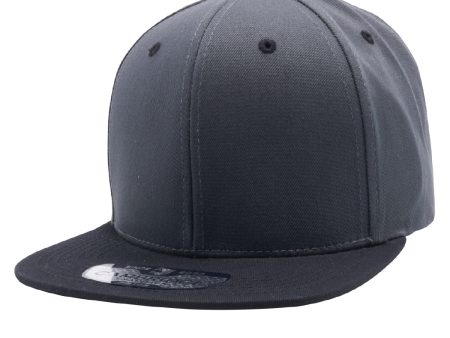 PB105 [CHARCOAL BLACK] COTTON SNAPBACK HATS Fashion