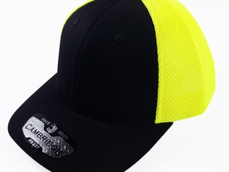 PB237 [BLACK NEON YELLOW] CAMBRIDGE MICRO MESH BACK TRUCKER HAT Supply