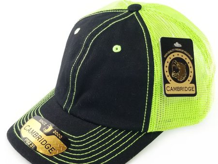 PB231 [BLACK N.GREEN] UNSTRUCTURED DAD TRUCKER HAT Cheap