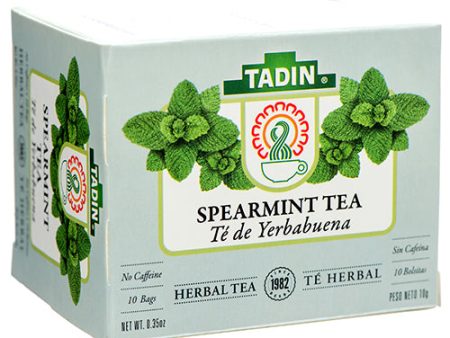 WHOLESALE TADIN TEA 10 BAGS SPEARMINT SOLD BY CASE Online Hot Sale