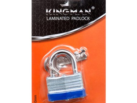 WHOLESALE KINGMAN LAMINATED PAD LOCK 40MM W S. BLISTER #099740 SOLD BY CASE Online