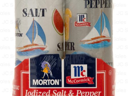 WHOLESALE MORTON SALT&PEPPER SHAKER SET 5.25 OZ SOLD BY CASE Online now