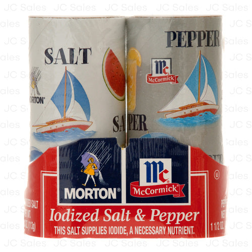 WHOLESALE MORTON SALT&PEPPER SHAKER SET 5.25 OZ SOLD BY CASE Online now