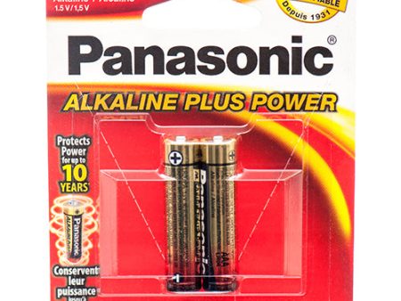 WHOLESALE BATTERY PANASONIC ALKALINE #AAA- 2PK POWER PLUS SOLD BY CASE For Cheap