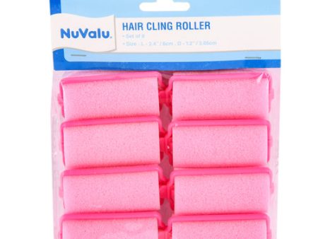 WHOLESALE NUVALU HAIR FOAM ROLLER MED 2.4 X 1.2 8PC PINK SOLD BY CASE Online Hot Sale