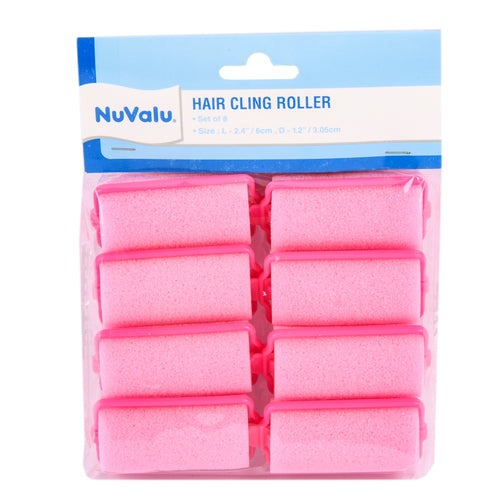 WHOLESALE NUVALU HAIR FOAM ROLLER MED 2.4 X 1.2 8PC PINK SOLD BY CASE Online Hot Sale