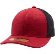 PB227 [RED BLACK] SPACE DYED MESH TRUCKER HATS Hot on Sale