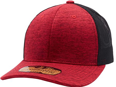 PB227 [RED BLACK] SPACE DYED MESH TRUCKER HATS Hot on Sale