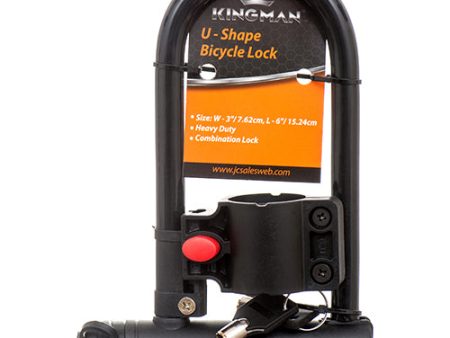 WHOLESALE KINGMAN BICYCLE LOCK U-SHAPE 3X6 SOLD BY CASE Online Hot Sale