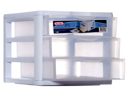 WHOLESALE STERILITE #1791 PLASTIC MINI DRAWER 3 LAYER WHT SOLD BY CASE Online