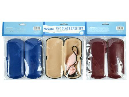 WHOLESALE NUVALU EYE GLASS CASE 3PC SET W OPP & HEAD CARD SOLD BY CASE on Sale