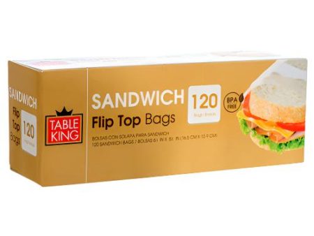 WHOLESALE TABLE KING SANDWICH BAG FOLD OVER 120 CT SOLD BY CASE Online Sale