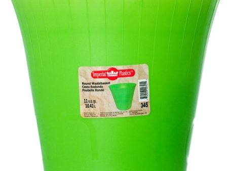 WHOLESALE WASTEBASKET RD 11 QT 3 ASST CLR #345 SOLD BY CASE on Sale