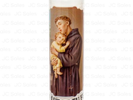 WHOLESALE VELADORA RELIGIOUS CANDLE SAN ANTONIO DE PADUA SOLD BY CASE Online Sale