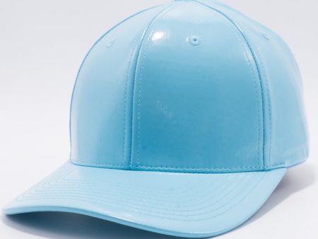 PB232R [SKY] ENAMEL PU SNAP BACK HAT Discount