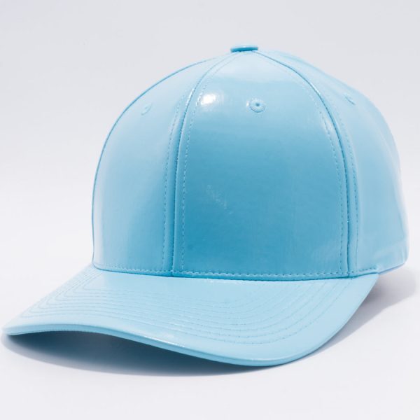 PB232R [SKY] ENAMEL PU SNAP BACK HAT Discount