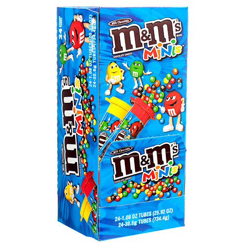 WHOLESALE M&M 1.08 OZ MILK MINIS TUBES SOLD BY CASE Discount