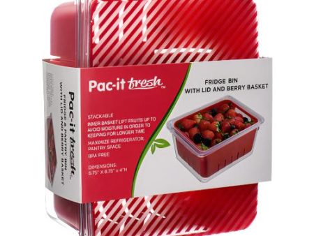 WHOLESALE PAC IT FRESH FREEZER BIN RED CLR SOLD BY CASE Online now