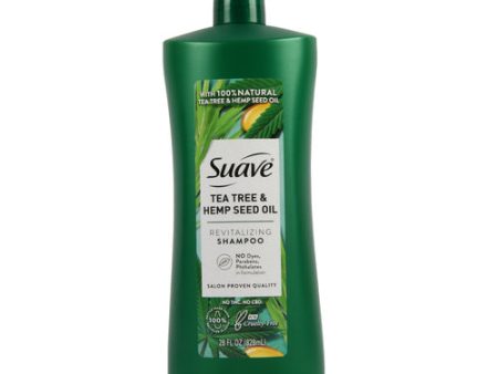 WHOLESALE SUAVE SHAMPOO TEA TREE & HEMP SEED OIL 28 OZ SOLD BY CASE Online now