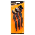 WHOLESALE KINGMAN WIRE BRUSH 3PC SET W  PLASTIC HANDLE SOLD BY CASE on Sale