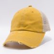 PB220 [MANGO KHAKI] PIGMENT VINTAGE MESH TRUCKER HATS For Sale