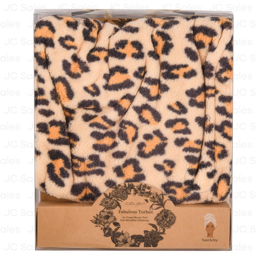 WHOLESALE HAIR TWIST & DRY HAIR WRAP LEOPARD PRINT SOLD BY CASE Cheap