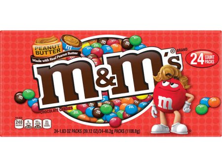 M&M s Peanut Butter Chocolate, 1.63oz 24ct Fashion