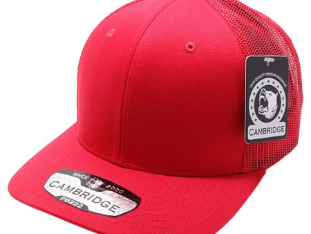 PB222-RED CAMBRIDGE TRUCKER HAT Discount