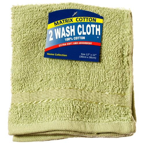 WHOLESALE WASH CLOTH 12 X 12 2PC W  SHINNY BOARDER 6 ASST CLR SOLD BY CASE Fashion