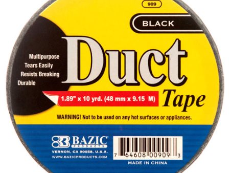 WHOLESALE BAZIC DUCT TAPE BLACK 1.89 X 10YD SOLD BY CASE on Sale