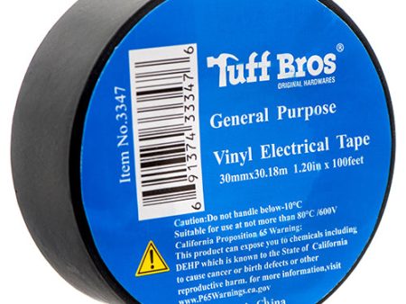 WHOLESALE ELECTRIC TAPE 1.25X33 YDS TUFF BUILT SOLD BY CASE Online Sale