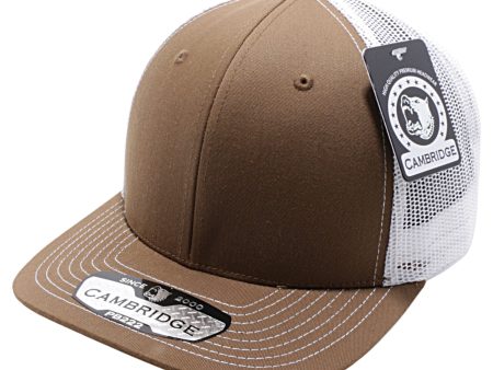 PB222-COYOTE-WHITE CAMBRIDGE TRUCKER HAT Supply