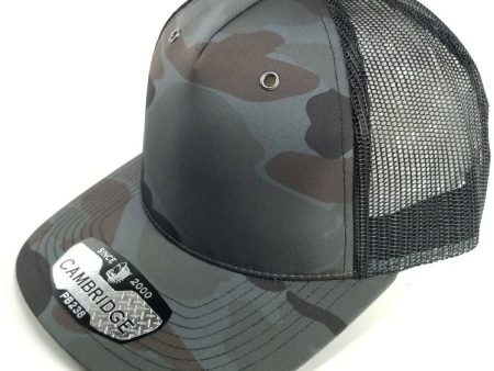 PB238 [D.GREY] CAMBRIDGE 5 PANEL SHINY CAMO TRUCKER Cheap