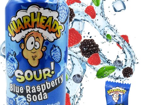 WARHEADS SODA BLUE RASPBERRY 12 OZ CAN 12CT Sale