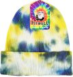 PB266 [INDIGO YELLOW] TIE DYE CUFFED KNIT BEANIE HATS Hot on Sale