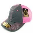 PB231 [CHARCOAL N.PINK] UNSTRUCTURED DAD TRUCKER HAT Sale