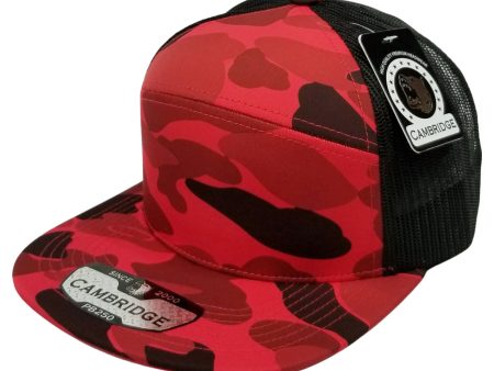 PB250 [RED] SHINY CAMO CAMPER MESH TRUCKER Online