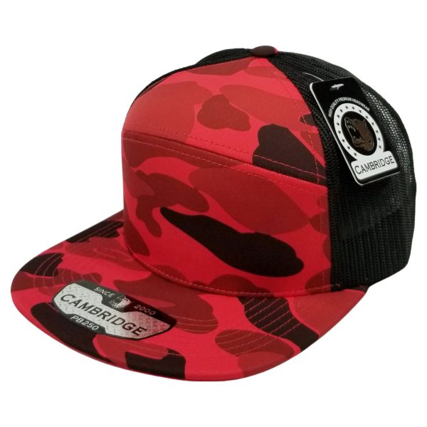 PB250 [RED] SHINY CAMO CAMPER MESH TRUCKER Online