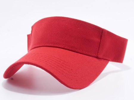 PB144 [RED] BLANK VISOR HATS For Discount