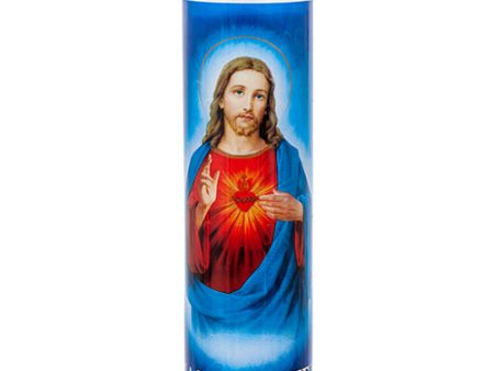 WHOLESALE VELADORA RELIGIOUS CANDLE SAGRADO CORAZON DE JESUS SOLD BY CASE Discount