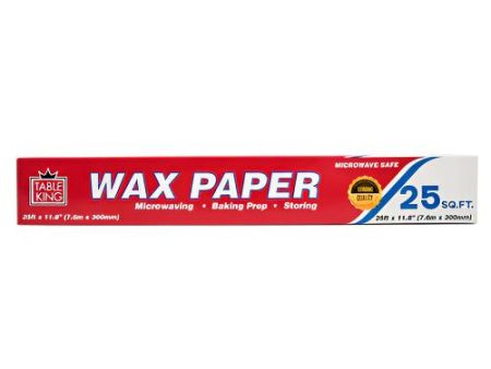 WHOLESALE TABLE KING WAX PAPER 25 SQ FT SOLD BY CASE Supply