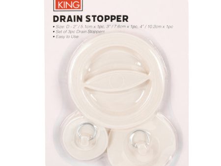 WHOLESALE TABLE KING DRAIN STOPPER 3PC SET SOLD BY CASE Online Sale