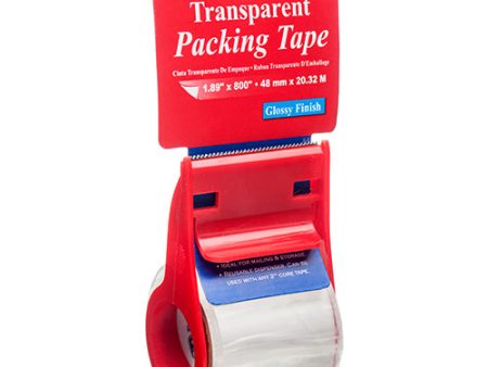 WHOLESALE BAZIC PACKING TAPE CLEAR 1.89 X 800 W  DISPENSER #936 SOLD BY CASE on Sale