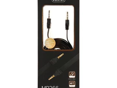 WHOLESALE AUDIO CABLE FLAT 4FT 2- ASST CLRS SOLD BY CASE Cheap