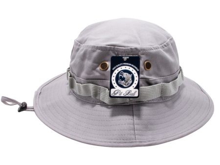 PB169 [L.GREY] PLAIN WASHED BOONIES WITH STRAPPED BUCKET HATS Fashion