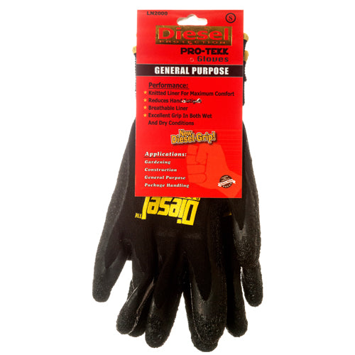 WHOLESALE DIESEL GLOVE LATEX W CRINKLE SML 1PAIR SOLD BY CASE on Sale